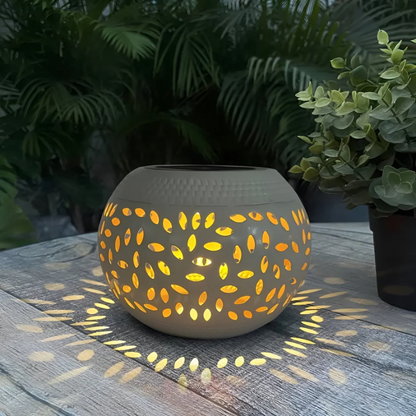 Solar Tuinlamp Met Decoratief Lichtpatroon Voor Sfeervolle Buitenverlichting