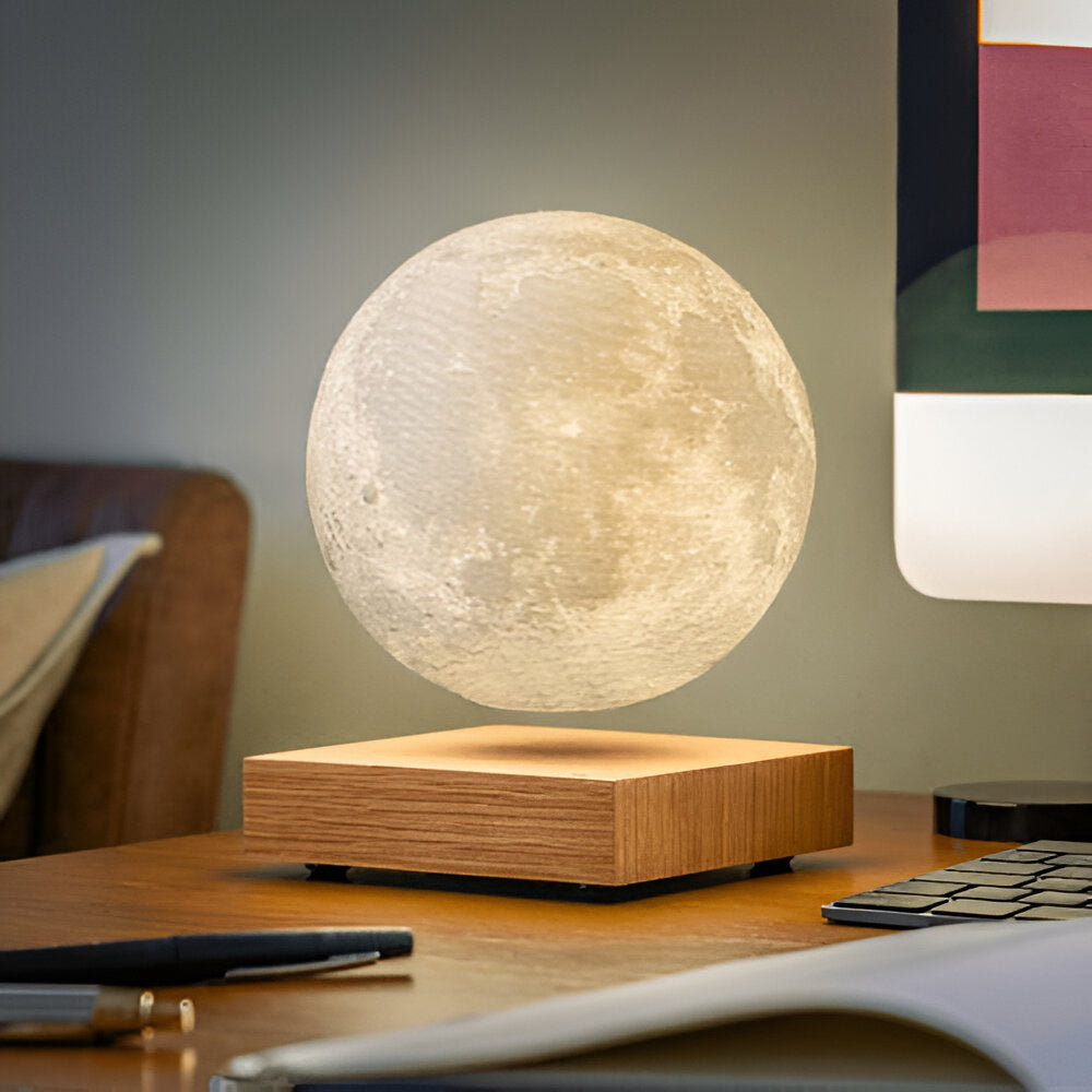 Zwevende Maanlamp Met Magnetische Levitatie En LED Verlichting