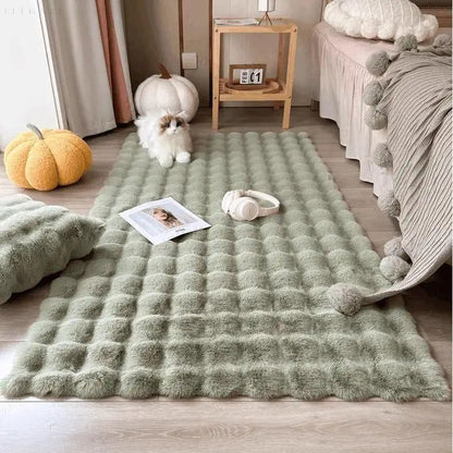 Bloemvormig Hoogpolig Vloerkleed Met Memory Foam
