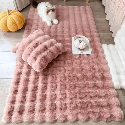 Bloemvormig Hoogpolig Vloerkleed Met Memory Foam