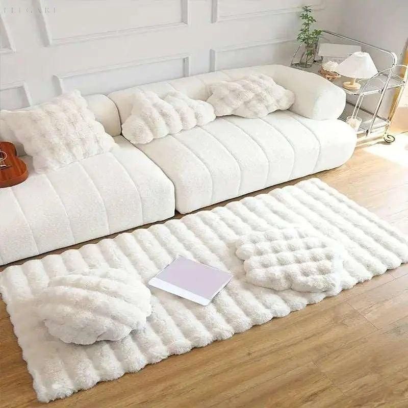 Bloemvormig Hoogpolig Vloerkleed Met Memory Foam