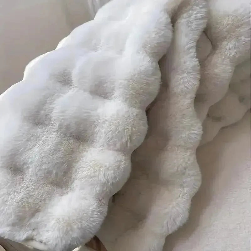 Bloemvormig Hoogpolig Vloerkleed Met Memory Foam
