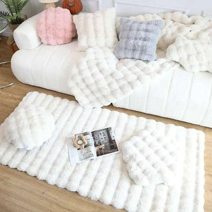 Bloemvormig Hoogpolig Vloerkleed Met Memory Foam