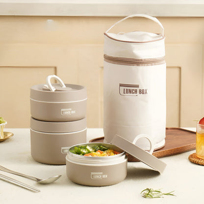 Geïsoleerde Lunchbox Met Meerdere Compartimenten En Draagtas