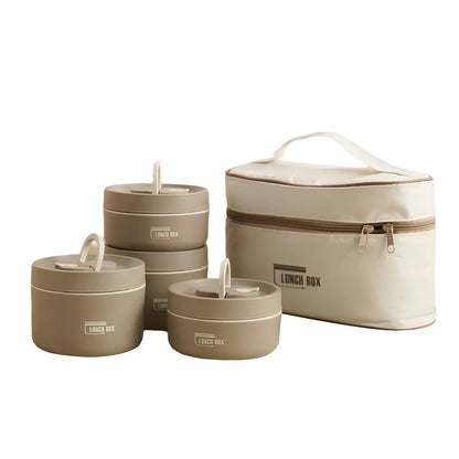 Geïsoleerde Lunchbox Met Meerdere Compartimenten En Draagtas
