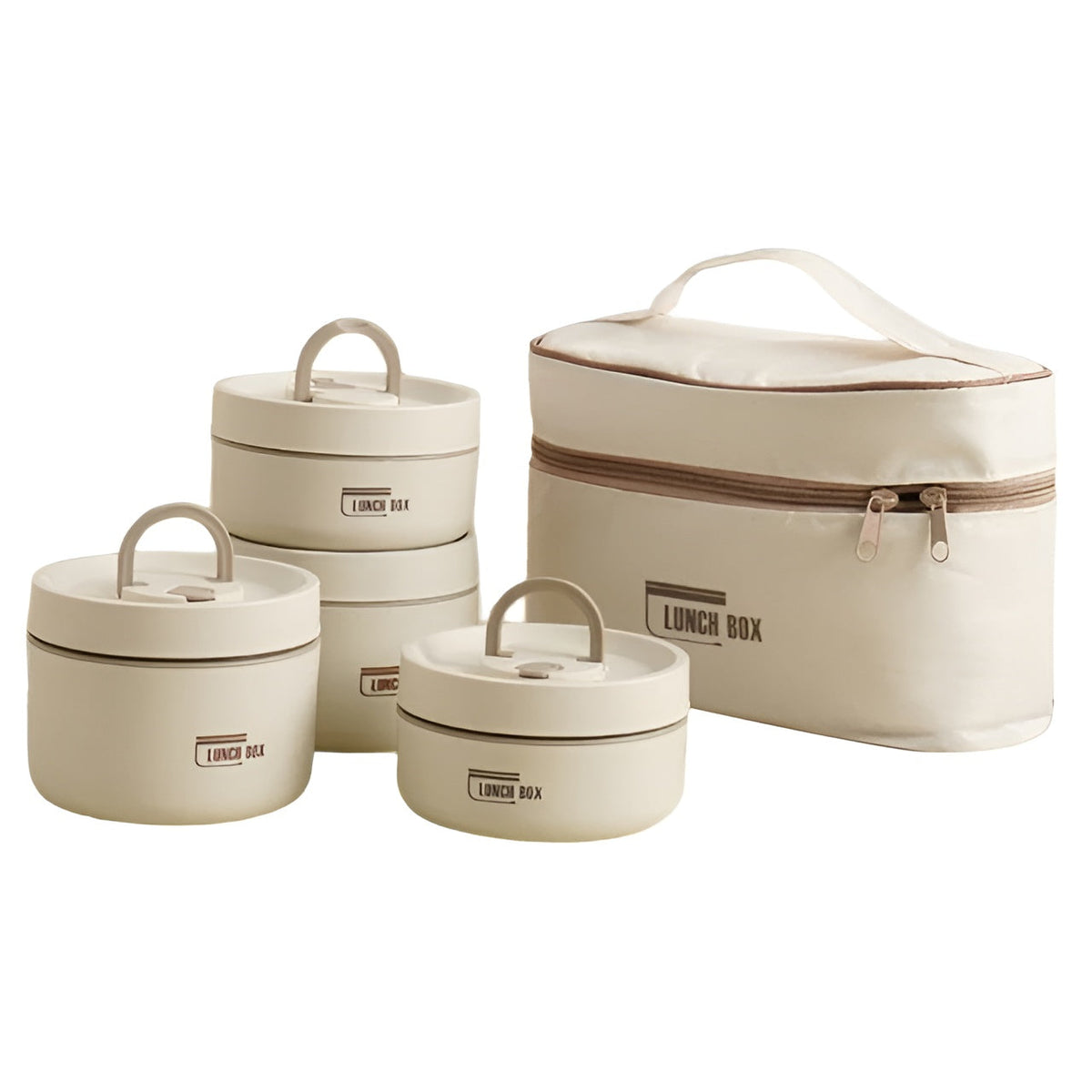 Geïsoleerde Lunchbox Met Meerdere Compartimenten En Draagtas