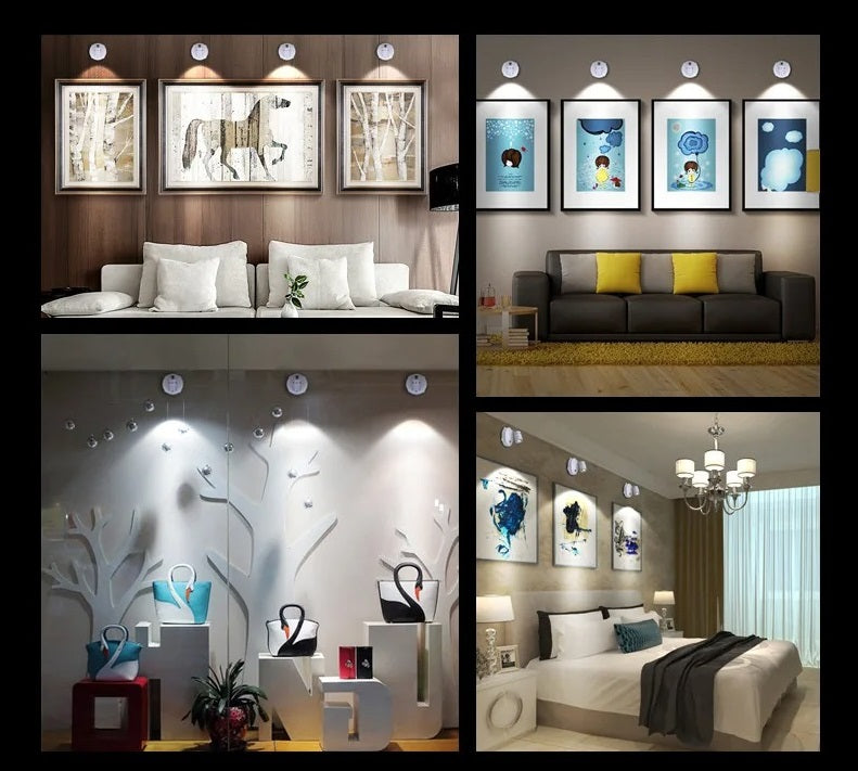 Draadloze LED‑Spotlamp met Afstandsbediening en Dimbare Lichtfunctie