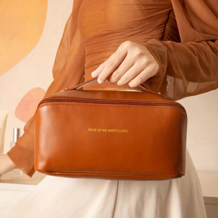 Luxe Beautycase van PU-Leer met Meerdere Opbergvakken