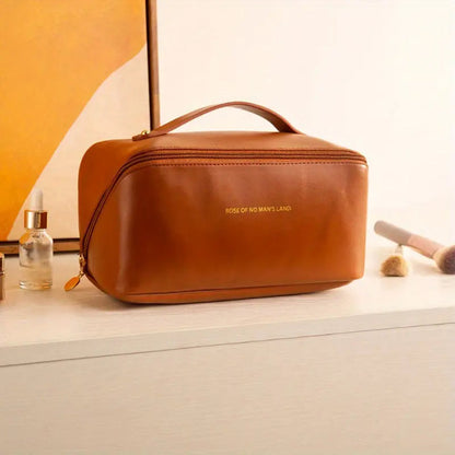 Luxe Beautycase van PU-Leer met Meerdere Opbergvakken