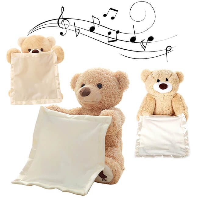 Interactieve Teddybeer met Muziek en Kiekeboe-Functie