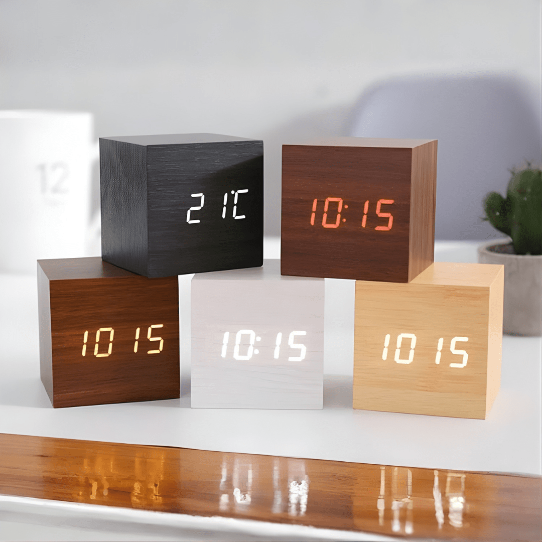 LED Wekker Met Stil Design, Helder Display En Dagelijks Structuur