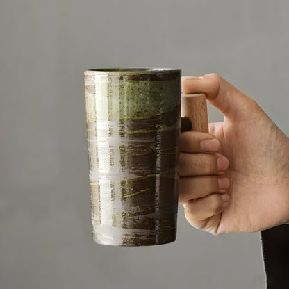 Japanse Koffiemok Met Organische Keramische Afwerking