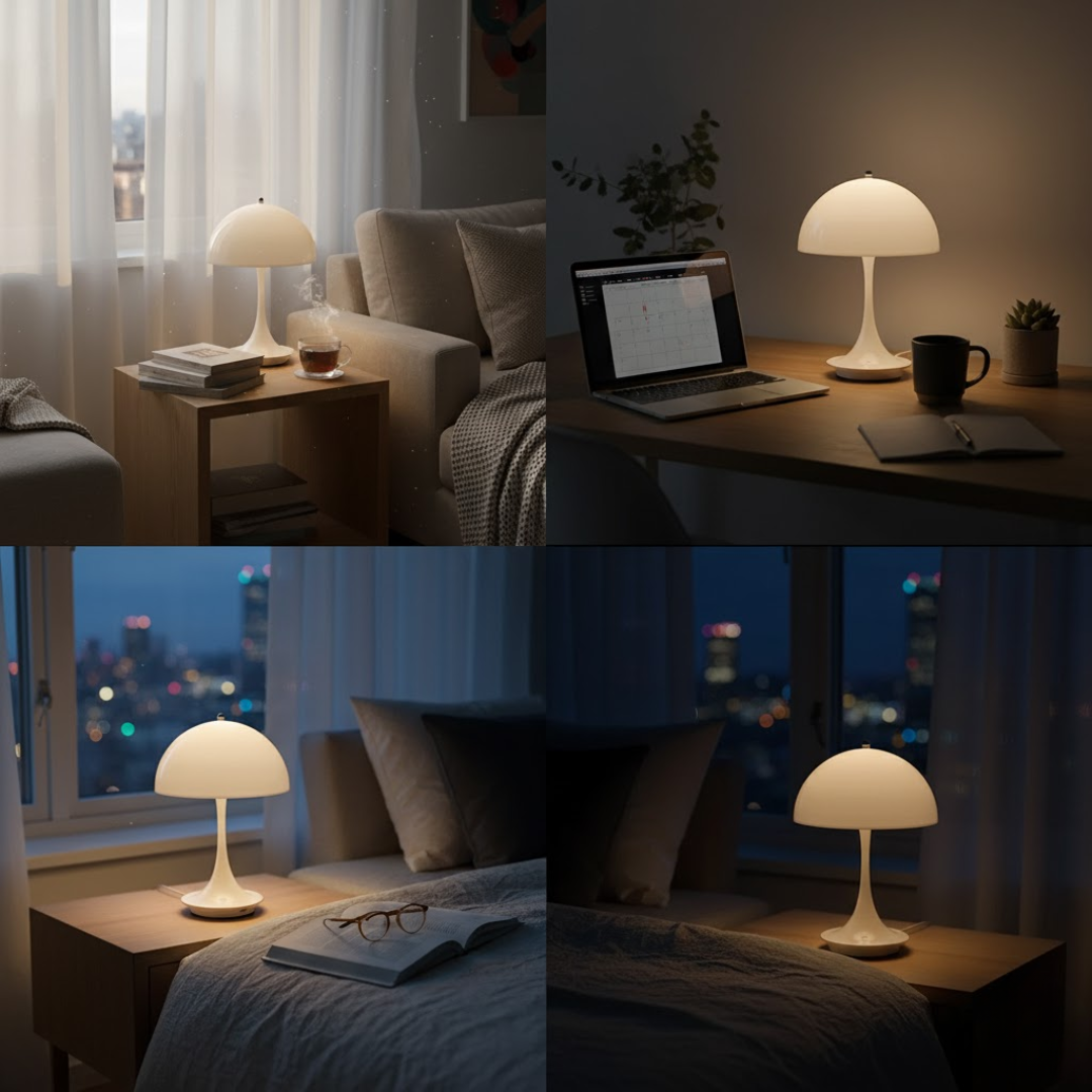 Draadloze LED‑Tafellamp met Meerdere Lichtstanden