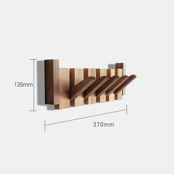 Houten Wandkapstok met Pianovormig Ontwerp