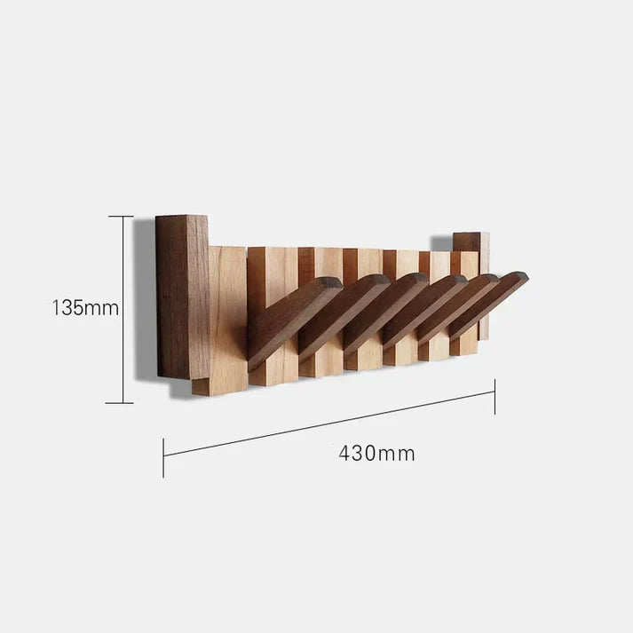 Houten Wandkapstok met Pianovormig Ontwerp