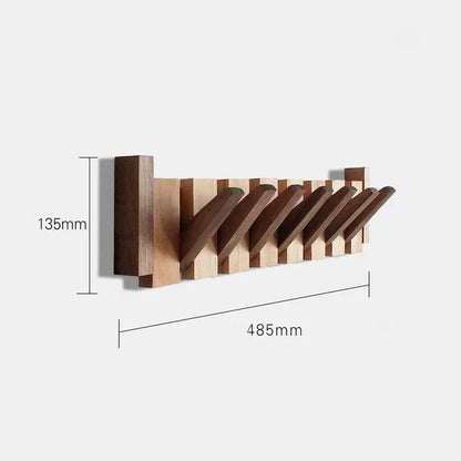 Houten Wandkapstok met Pianovormig Ontwerp