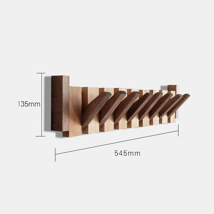Houten Wandkapstok met Pianovormig Ontwerp