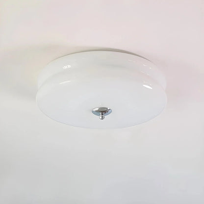 Art Deco Plafondlamp Met Gelaagde Glazen Kap Voor Tijdloze Sfeerverlichting