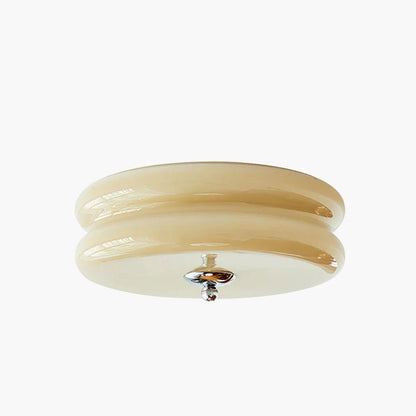 Art Deco Plafondlamp Met Gelaagde Glazen Kap Voor Tijdloze Sfeerverlichting