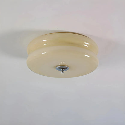 Art Deco Plafondlamp Met Gelaagde Glazen Kap Voor Tijdloze Sfeerverlichting