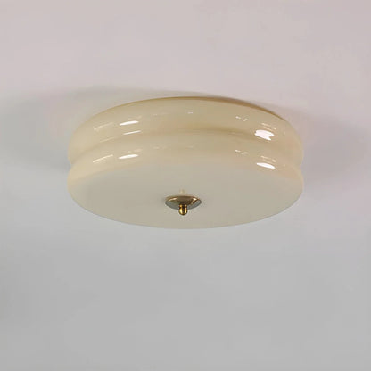 Art Deco Plafondlamp Met Gelaagde Glazen Kap Voor Tijdloze Sfeerverlichting