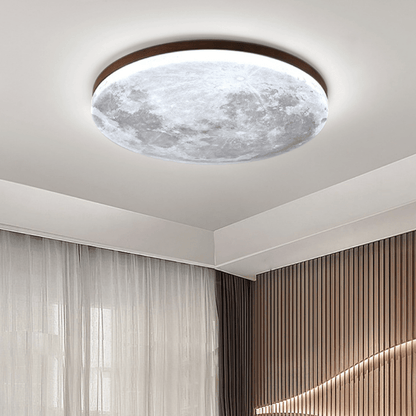 Plafondlamp Met Maanstructuur En Geïntegreerde LED Verlichting