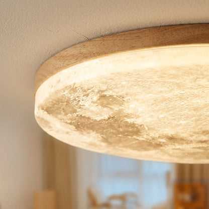 Plafondlamp Met Maanstructuur En Geïntegreerde LED Verlichting