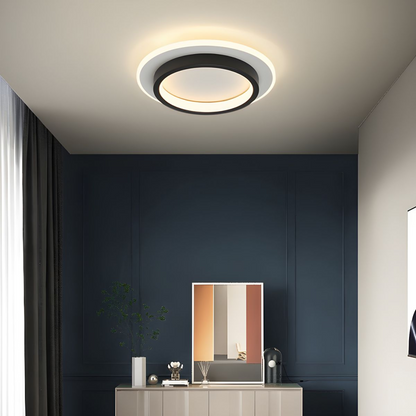 Moderne LED Plafondlamp Met Dubbele Ring Voor Strakke Interieurs