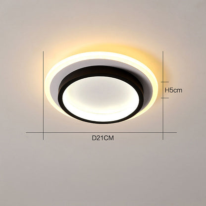 Moderne LED Plafondlamp Met Dubbele Ring Voor Strakke Interieurs