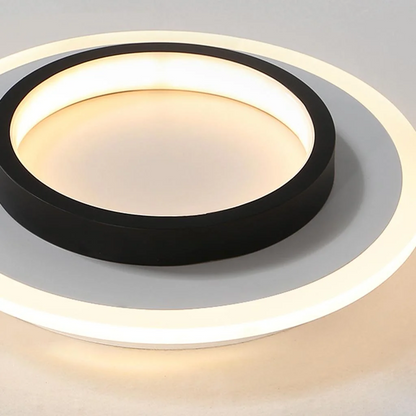 Moderne LED Plafondlamp Met Dubbele Ring Voor Strakke Interieurs