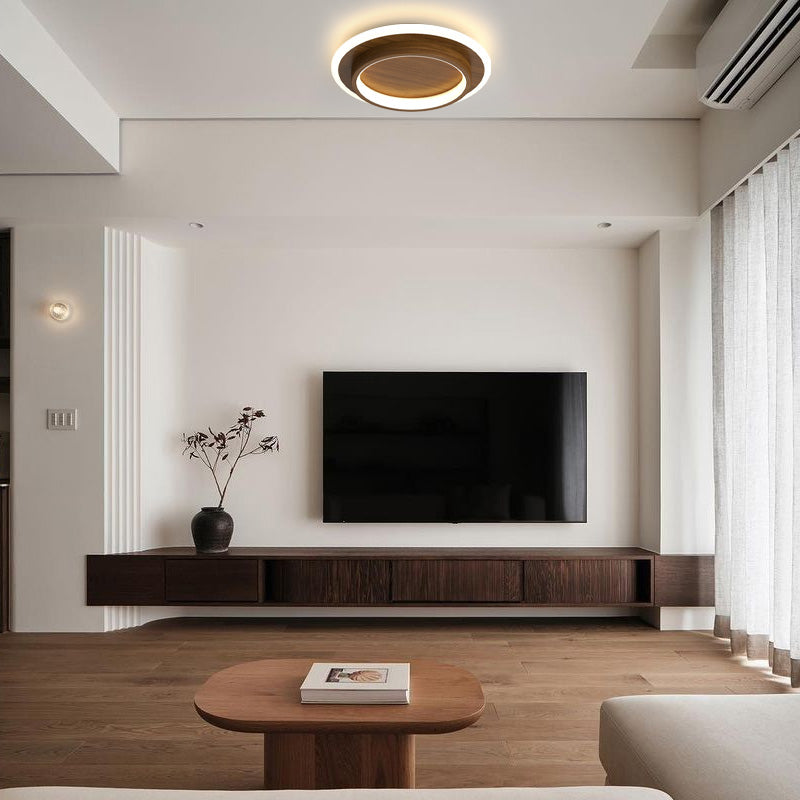 Moderne LED Plafondlamp Met Dubbele Ring Voor Strakke Interieurs