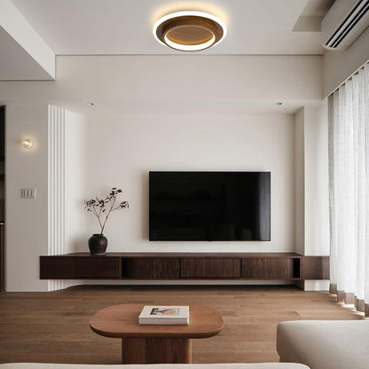 Moderne LED Plafondlamp Met Dubbele Ring Voor Strakke Interieurs