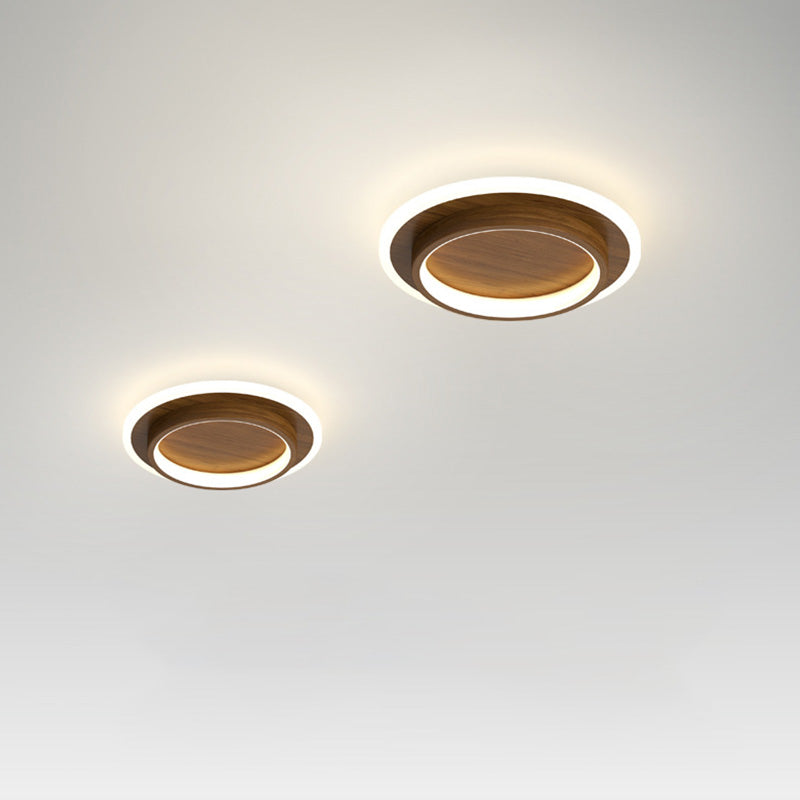 Moderne LED Plafondlamp Met Dubbele Ring Voor Strakke Interieurs