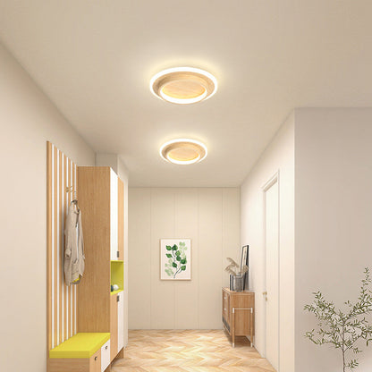Moderne LED Plafondlamp Met Dubbele Ring Voor Strakke Interieurs