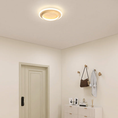 Moderne LED Plafondlamp Met Dubbele Ring Voor Strakke Interieurs