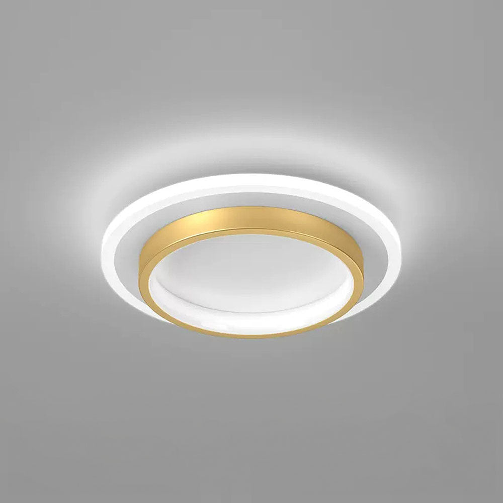 Moderne LED Plafondlamp Met Dubbele Ring Voor Strakke Interieurs