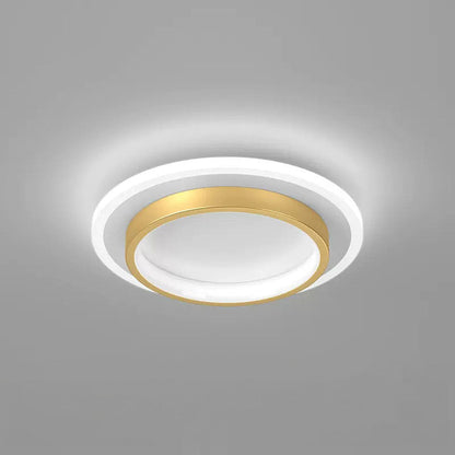 Moderne LED Plafondlamp Met Dubbele Ring Voor Strakke Interieurs