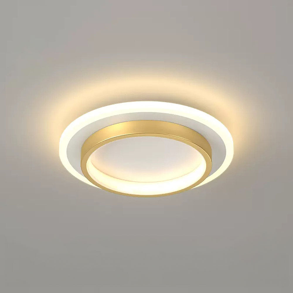 Moderne LED Plafondlamp Met Dubbele Ring Voor Strakke Interieurs