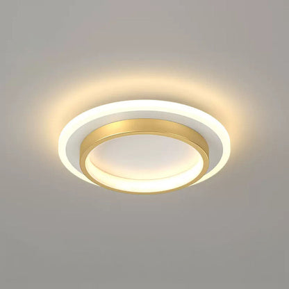 Moderne LED Plafondlamp Met Dubbele Ring Voor Strakke Interieurs