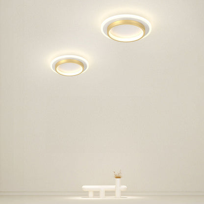 Moderne LED Plafondlamp Met Dubbele Ring Voor Strakke Interieurs