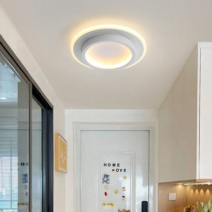 Moderne LED Plafondlamp Met Dubbele Ring Voor Strakke Interieurs