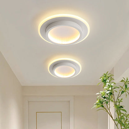 Moderne LED Plafondlamp Met Dubbele Ring Voor Strakke Interieurs