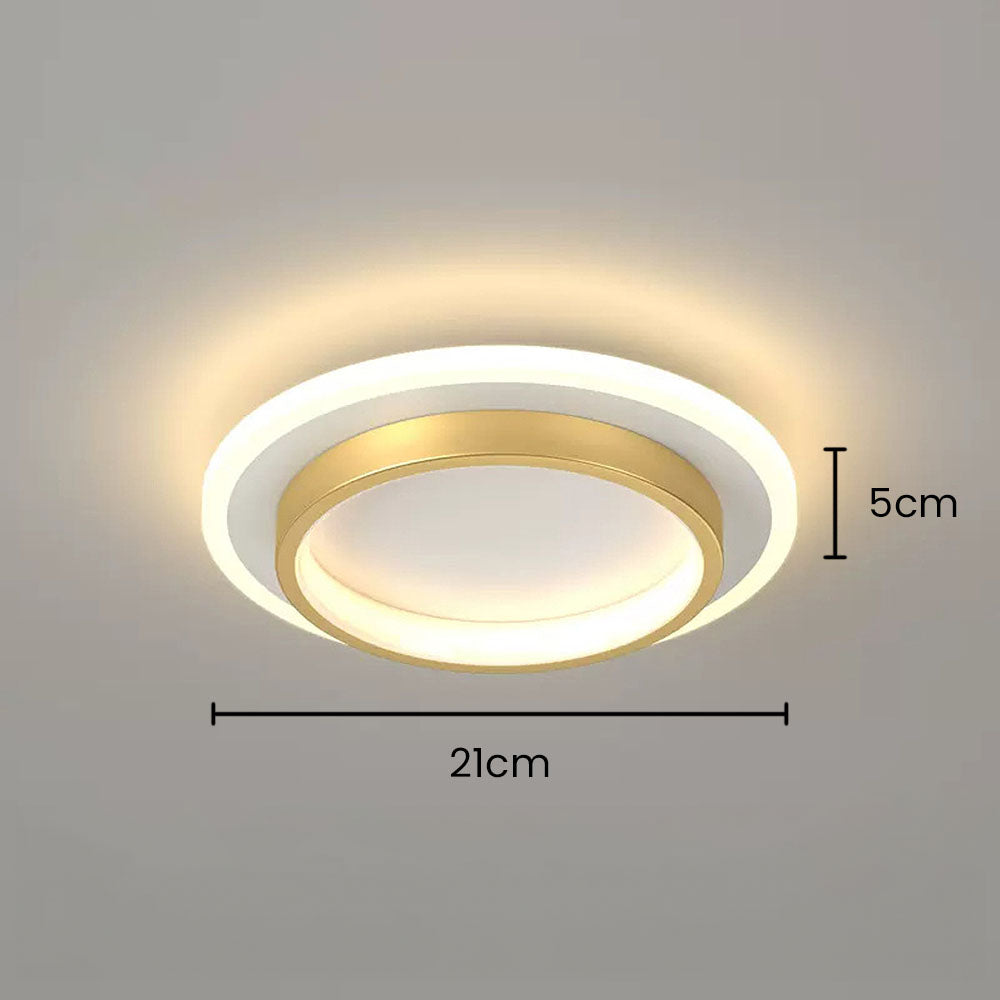 Moderne LED Plafondlamp Met Dubbele Ring Voor Strakke Interieurs