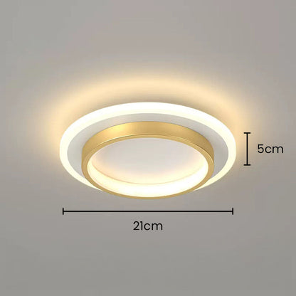 Moderne LED Plafondlamp Met Dubbele Ring Voor Strakke Interieurs