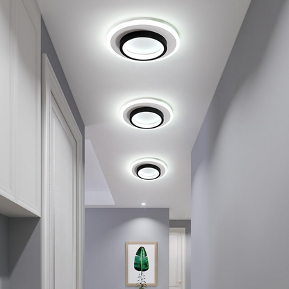 Moderne LED Plafondlamp Met Dubbele Ring Voor Strakke Interieurs