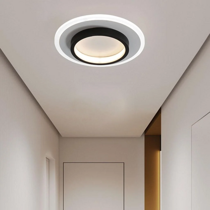 Moderne LED Plafondlamp Met Dubbele Ring Voor Strakke Interieurs