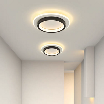 Moderne LED Plafondlamp Met Dubbele Ring Voor Strakke Interieurs