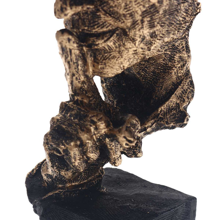 Moderne Abstracte Gouden Gezichtssculpturen voor Luxe Interieurs