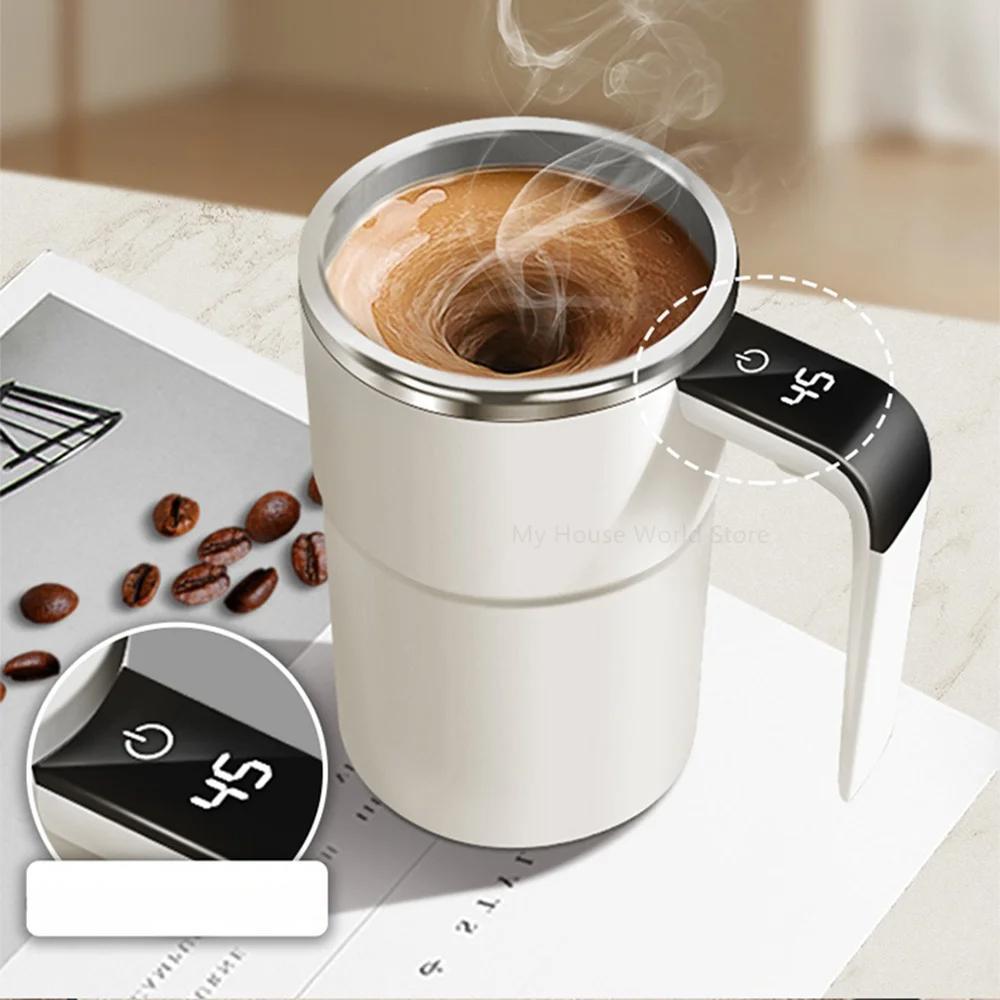 Draagbare Zelfroerende Koffiebeker met Slimme Temperatuurweergave