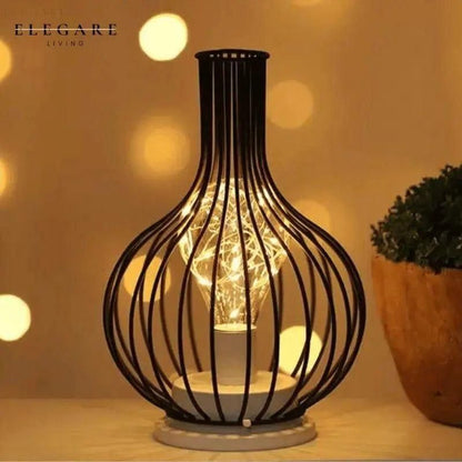 Retro LED Tafellamp Met Draadverlichting